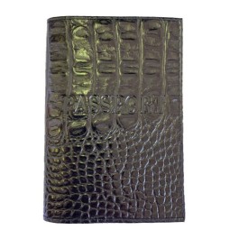 Обложка на паспорт черн/крок/мат