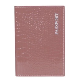 Обложка на паспорт пудра/крок/лак