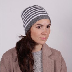 Шапка молодежная Sharpey Т-2820П сер/бел