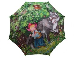 Зонт-трость детский Zest 21665 красная шапочка