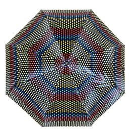 Зонт женский Zemsa 112156 черн/цв.горох