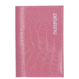 Обложка на паспорт роз/крок/лак