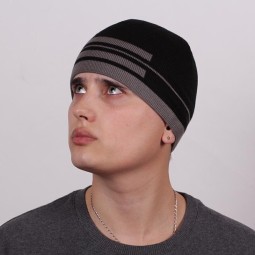 Шапка мужская Sharpey М-2 черн/сер