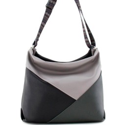 Сумка женская Оливи 1001 черн/сер-т.зел