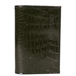 Обложка на паспорт т.зел/крок/лак