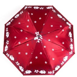 Зонт женский Zemsa 112148 крас/бел.цв