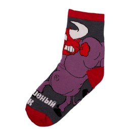 Носки бык А112 Бешеный бык сер