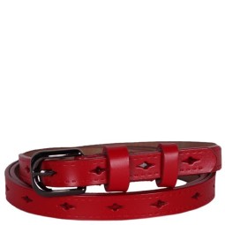 Ремень женский 15 ромб красн (115) Sharpey