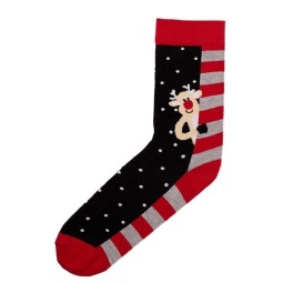 Носки Дед Мороз м.908 олень красн