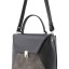 Сумка женская Оливи 1219 черн/сер.замш