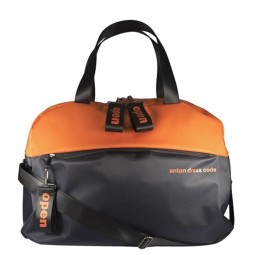 Сумка фитнес 2-168 сатин оранж/черн