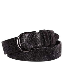 Ремень цветы 40 черн (120) Sharpey