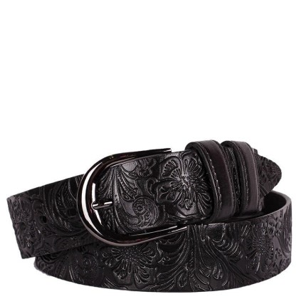 Ремень цветы 40 черн (120) Sharpey