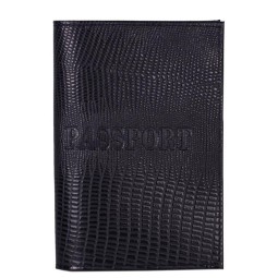 Обложка на паспорт т.син/змея/лак