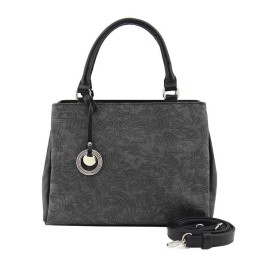 Сумка женская Оливи 735 черн.крек/узор