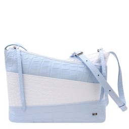 Сумка женская Esse ОФЕЛИЯ голуб/бел аллигат
