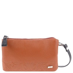 Сумка женская Esse КАРОЛИНА рыж/син/тисн