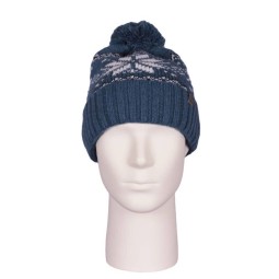 Шапка молодежная WAG 437 джинс/бел