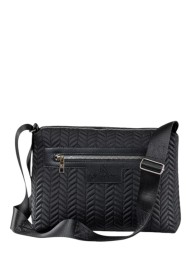 Сумка через плечо KN 016-3031107/1 черн/косич 2-отд. 