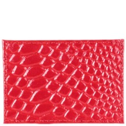 Футляр для карт красн/ящер/лак