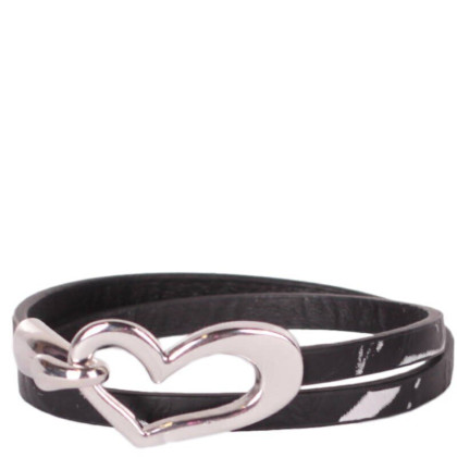 Браслет/Чокер Сердце чер/сер (39см)