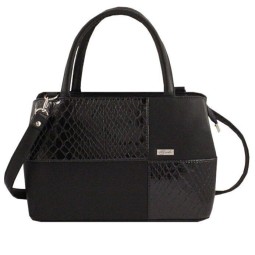 Сумка женская Оливи 343 черн/репт/лак