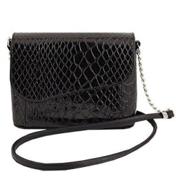 Сумка женская Оливи 412 черн/репт/лак