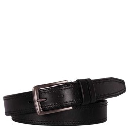 Ремень мужской 35 черн.2 строчки (130) Sharpey