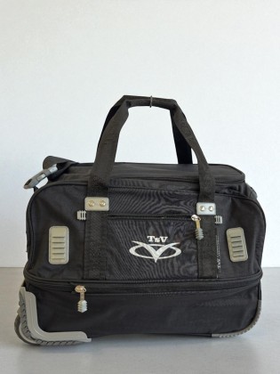 Сумка дорожная на колесах TsV 441,22 черн.жак/алюм