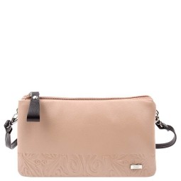 Сумка женская КАРОЛИНА беж/шок/тисн