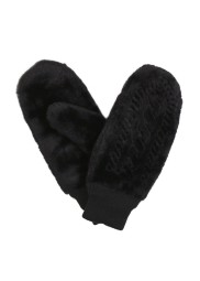 Варежки Снегурочка черн резин/косички