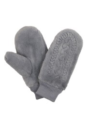 Варежки Снегурочка резин/косички сер 