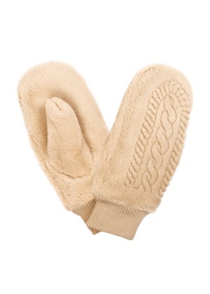 Варежки Снегурочка роз резин/косички 