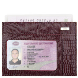 Чехол для автодокументов Веста Cherry варан бордо