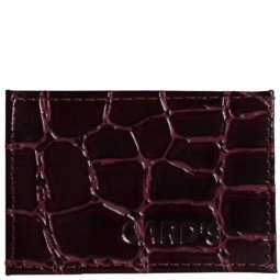 Чехол для карт бордо/череп/лак