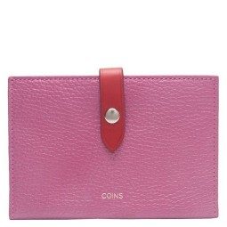 Обложка для паспорта с карманами COINS POLETTA OP02-FK2102 роз/кр