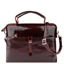Сумка женская ДОРОТИ питон/бордо