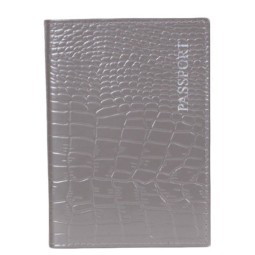 Обложка на паспорт сереб/крок/лак
