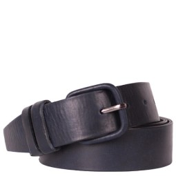 Ремень NS кожан.пряжка 40мм син